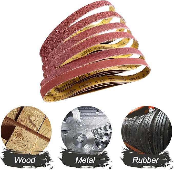 S SATC Sanding Belts 1×30-Inch Sanding belt Belt Sander Belt Sander Paper, (4 Each of 60, 80, 120,150,240,400 Grits) Aluminum Oxide 24PCS