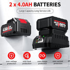 Reciprocating Saw Cordless, 0-3500 SPM Power Reciprocating Saw, Tool-Free Blade Change, Brushless Recipro Saws with 2 * 4.0Ah Battery & 4 Blades, Cordless Saw for Wood/Metal/Plastic Cutting