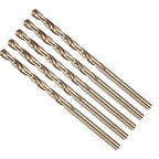 Drill Bit, #28 Cutting Diameter, 4341 HSS Gold Finish 135° Cutting Angle Number Jobber Bits - (Applications: for Drilling Soft Metal Plastic Wood), 5-Pieces