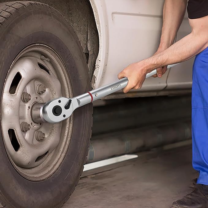 1 Inch Torque Wrench, 24 Tooth Torque Wrench 1'' Drive 200-1000FT.LB/271-1356.7N.M with a Solid Storage Case