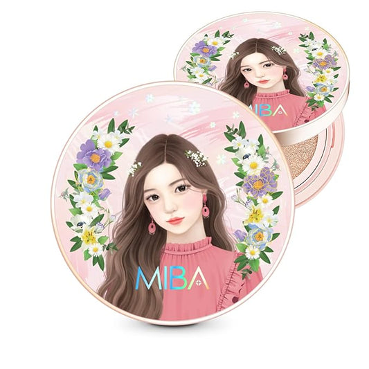 MIBA Ion Calcium Foundation Double Cushion RX 25 g / 0.88 oz Big Cushion SEASON 2 Long Lasting Effect for Dewy Skin. Skin moisturizing. Skin tightening relief. Fine coverage. Smooth adhesion (No 21)-VeraVaultWomen