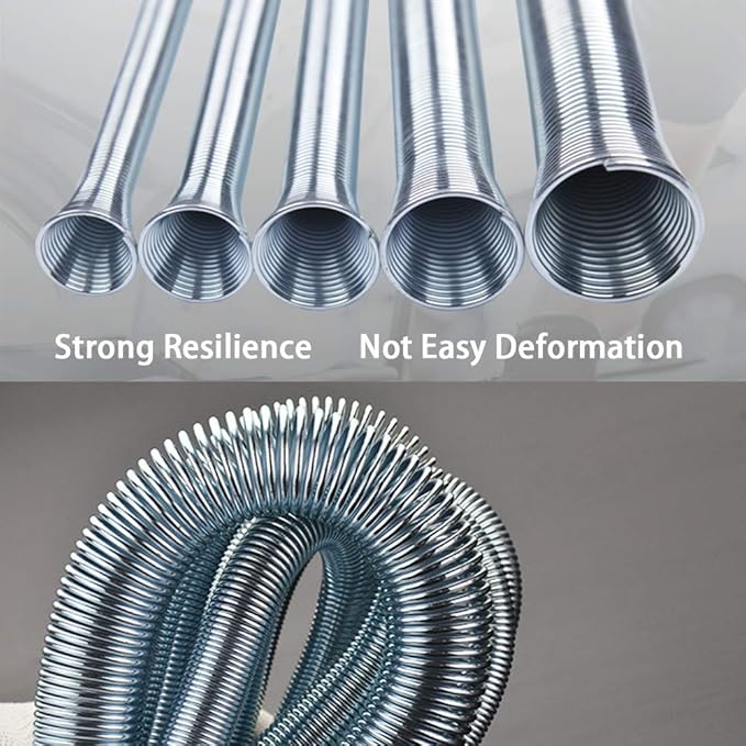 Wostore Spring Tubing Benders Kit for Pipe O.D. 1/4, 5/16, 3/8, 1/2, and 5/8 Inch 5 in 1 Tube Bender Set