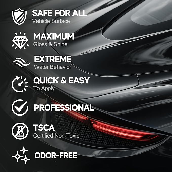 Real Ceramic Coating for Cars Polish (16 Fl Oz), Unmatched Shine Nano Car Wax Coating Spray, No Pungent Smell, Quick Detailer Spray Wax, Lasts 50+ Washes Car Paint Sealant with Microfiber Towel