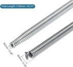 MECCANIXITY Spring Tube Bender OD 9mm/0.35" Steel Spring Pipe Copper Tubes 1100mm/43.31" Long for 1/2" Copper Pipe(12mm) in Home Renovations,Electrician Wiring Bending Pipe(insert-pipe use)