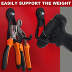 Landhoow Large Magnetic Hooks Heavy Duty Garage Magnet Hooks Strong Storage Utility Magnetic Hangers with Anti Slip Rubber Coating for Indoor and Outdoor Hanging(Black,4 Pcs)