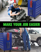 SWANLAKE 2-Piece Magnetic Wrench Organizer Toolbox Holder, SAE (1/4'' to 15/16''), Metric (6mm to 24mm) Ratchet Wrench Organizers, Total Hold 24 Slots Wrenches Holder for Tool Box