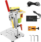 Mini Bench Drill Press, LAKIX Small Benchtop Drill Press High Precison, Low Noise, Compact Size Desktop Drilling Machine, 7-Speed B10 Chuck for Handicraft, DIY Jewelry Making, Metal Wood Working