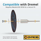 GYROS Cut-Off Wheels for Rotary Tools – 2.5” High-Tensile Fiberglass Reinforced, 12-Pack | Great for Cutting Hardened/Unhardened Steel, Steel Alloys, Hard Bronze, Metal | Made in USA 11-32250/12
