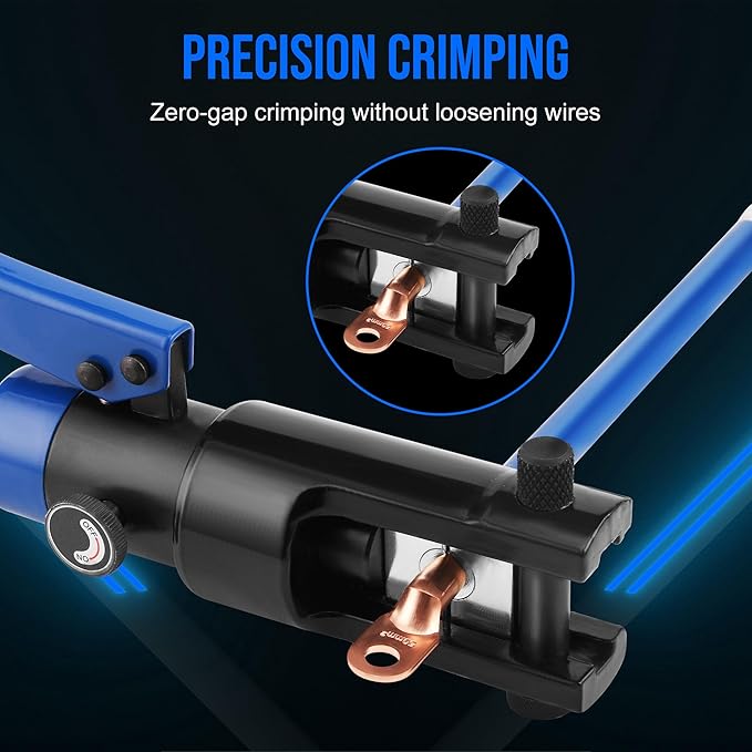 LICHAMP Hydraulic Cable Lug Tool, 6 AWG to 4/0 AWG Battery Cable Crimping Tool WIRE Terminal Crimper Set, 1202BL