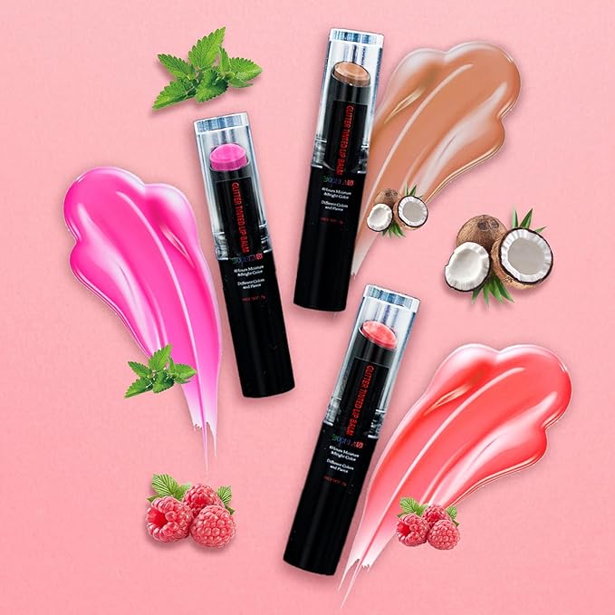 10 Pack Tinted Lip Balm Stocking Stuffers Tinted Chapstick - Moisturizing, Soothing, and Repairing Dry and Chapped Lips-VeraVaultWomen