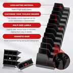 40PCS Magnetic Modular Wrench Organizers for Tool Drawers, Adjustable Wrench Storage Holder with Label for Tool Box and Drawer Organization