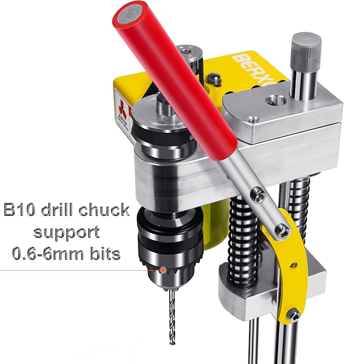 Mini Drill Press, Benchtop Drill Press, Portable Electric Drilling Machine, CNC 795 Motor, B10 Chuck, Drill Bit and Clamp for Metal Wooden Jewelry DIY and Crafts Projects