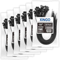 XINGO 18 Inch Black Large Zip Ties Heavy Duty 300 PACK, 330 LBS Ultra Exclusive Strong Plastic Wire Ties, Large Cable Ties Extra Long Tie Wraps For Indoor and Outdoor Use