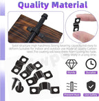 Swpeet 25Pcs 5mm Two Hole U Bracket Clamp with 50Pcs Self-tapping Screws Kit, U-Clamps, Metal Pipe Clamps, Pipe Strap Clamps, Conduit Clamps, Tension Clips for Fixing Pipe or Cable