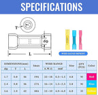 Qibaok Crimping Tool Ratcheting Wire Crimper for Heat Shrink Connectors with 200pcs Heat Shrink Butt Connectors for AWG 20-10