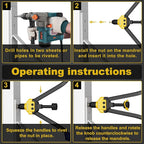 Rivet Nut Tool Rivet Nut Kit, 16" Rivnut Tool Kit with 13 Metric & SAE Mandrels Rivet Nut Assortment Kit with 130 Rivet Nuts, Hand Riveters Nutsert Tool Kit with Durable Blow Molded Case