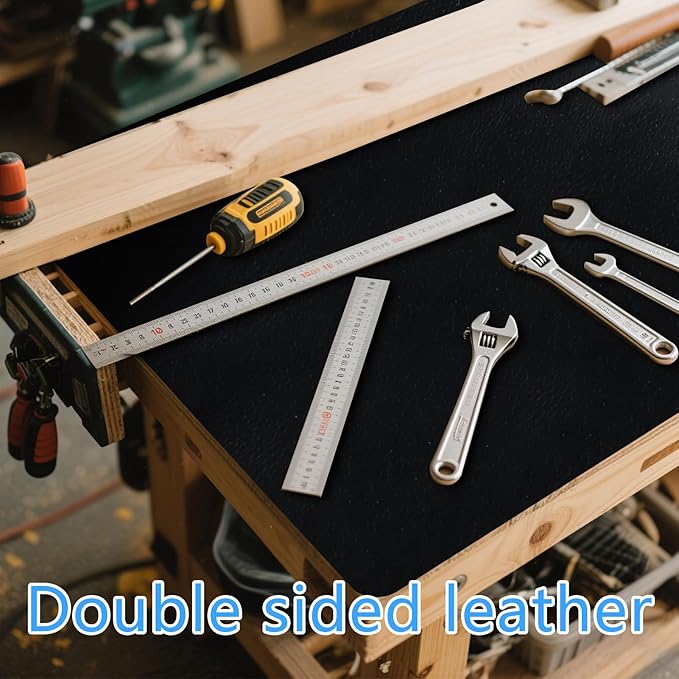 Work Bench Mat Top 23.6" x47.2" DIY Work Table Mat PU Leather Workbench Pad Topper Workshop Mat Workbench Cover for Protects Work Bench Tabletop Countertop