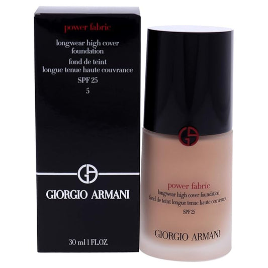 GIORGIO ARMANI Power Fabric Longwear High Cover Foundation SPF 25, # 5 Light, Neutral, 30 ml-VeraVaultWomen