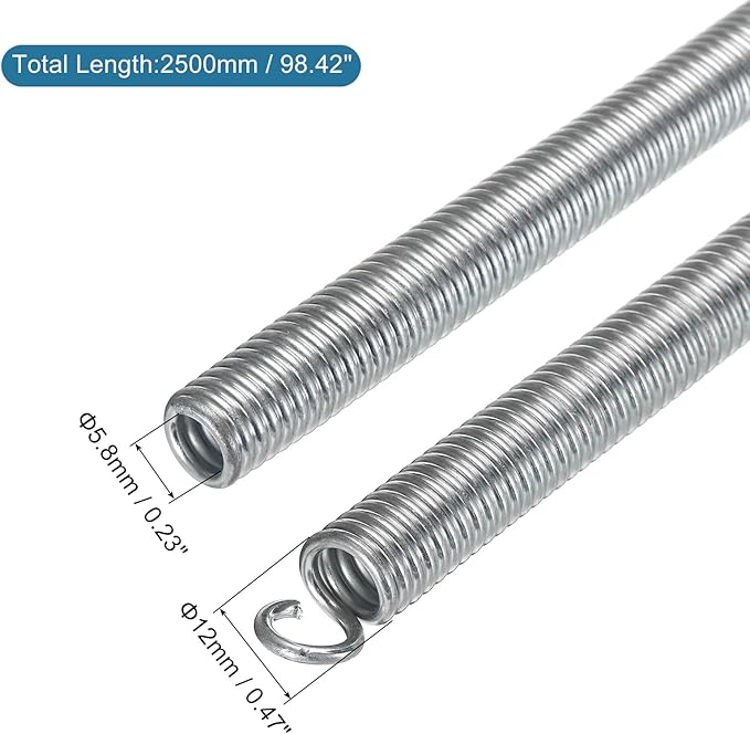 MECCANIXITY Spring Tube Bender OD 15mm/0.59" Steel Spring Pipe Copper Tubes 2500mm/98.42" Long for 3/4" Copper Pipe(19mm) in Home Renovations,Electrician Wiring Bending Pipe(insert-pipe use)