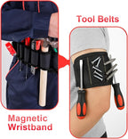 15 Inch Heavy Duty Tool Bag-48 Pockets,1680D Tear&Abrasion Resistant,Includes Tool Pouch,Tool Belt,Magnetic Wristband&Adjustable Shoulder Strap | Tool Organizer(Green)