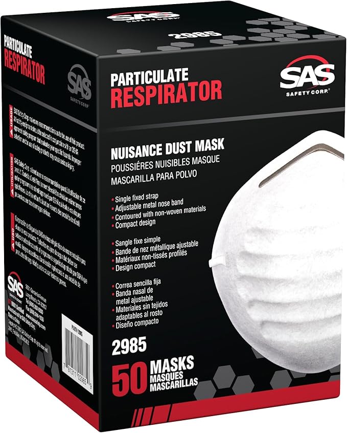 SAS Safety 2985 Non-toxic Dust Mask Box of 50