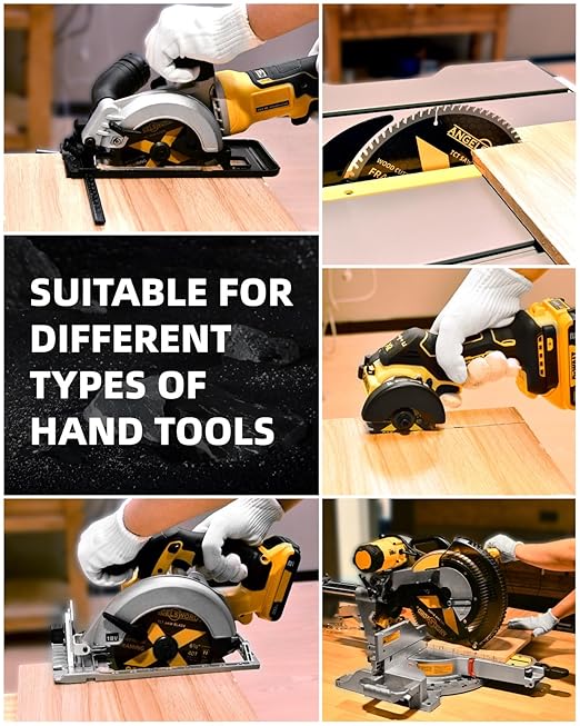 ANGELSWORD 8-1/4 Inch Table Saw Blade/Circular Saw Blade, 24T for Framing&40T for Ripping, Cross Cutting&60T for Fine Finish Wood Cutting, 3 Pack