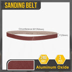 1 x 30 Inch Sanding Belt, 3 Pcs 240 Grit Knife Sharpener Belts Work Sharpening for Belt Sander Knife Carving Tool Metal Working