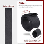 Heat Shrink Braided Sleeving Fabric Tubing 2 in 1 Wiring Harness Tubing Abrasion Resistant Cable Sleeve for Protection Wire/Sheath/Irregular Shape Hose (3/8"-13ft)