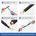 1/8 inch Heat Shrink Tubing, 66 Ft 3:1 Dual Wall Adhesive Lined Shrink Tube, Waterproof Marine-Grade Shrink Wrap Tubing for Electrical Insulation, Industrial, Automotive & DIY Wiring – Black