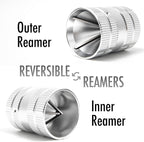 Deburring Tool for Copper Pipe, PVC Tubing, 1/4” to 1-5/8" All-metal Inner Outer Pipe Reamer with Adaptor for Drills, Copper Pipe Cleaner, Tube Chamfering Plumber Tool