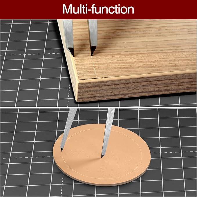 Alloy Leather Divider, Professional Navigation Divider Compass Geometry Tool, Metal Leather Work Scribe Tool Woodworking Drafting Carpenter Compass for Geometry