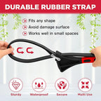 2-Piece Rubber Strap Adjustable Wrench Set Diameter 4" and 6", Oil Filter Pipe Jar Opener Strong Grip Plumbers Universal Spanner for Drain Sewer Cap Sink Pliers Nut Shower Head Valve Removal