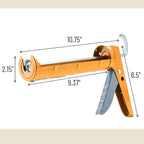 Bates- Caulking Gun, 10:1 Thrust Ratio, Orange & Ashen, Caulking Tool Gun, Caulk Gun No Drip, Hand Caulking Guns, Silicone Gun, Caulking Gun Tool, No Drip Caulk Gun, Caulk Guns, Caulking Gun Dripless