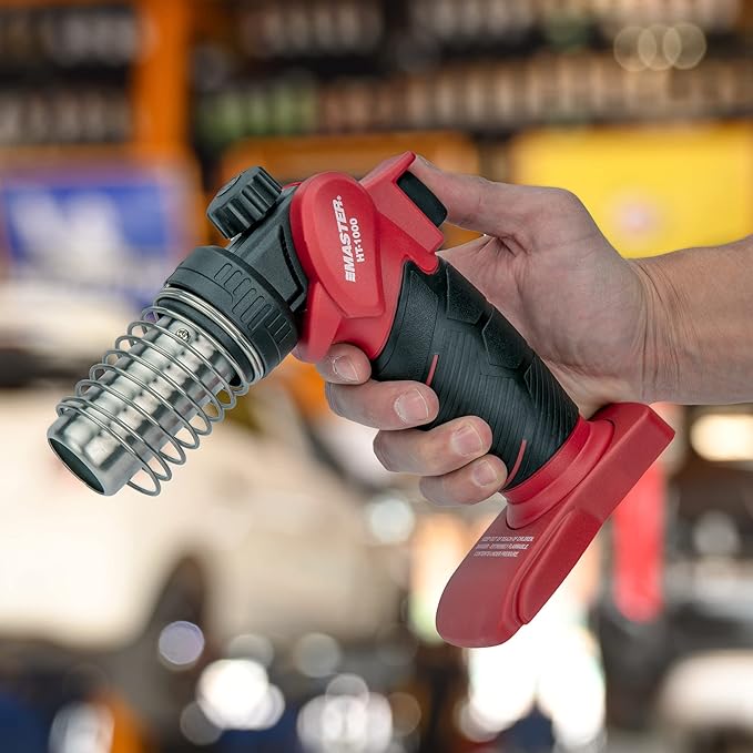 Master Appliance HT-1000 Cordless Butane Heat Gun with Shrink Reflector - Refillable, Portable Hot Air Tool for Heat Shrink Tubing, Electrical and Automotive Repairs