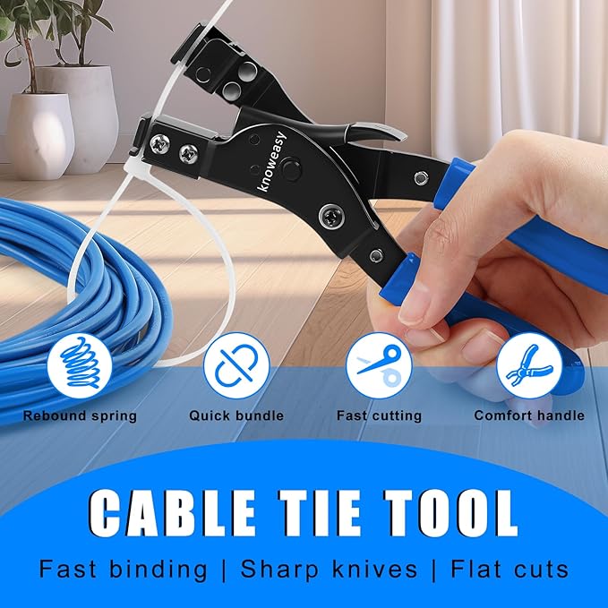 Knoweasy Zip Tie Tool and Cable Tie Tool for Plastic or Nylon Cable Tie