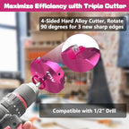 Original Design Patent Triple Inserts 3/4 Inch PVC Pipe Reamer, PVC Fitting Saver, Pipe Tools for Schedule 40