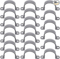 1-1/4 Inch PVC Pipe Strap, 2-Holes Conduit Pipe Clamps Plastic Pipe Supports (Grey, 20 Pcs)