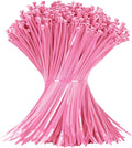 12 Inch Zip Ties Pink 1000 PCS, 50 Lbs- Heavy Duty Tensile Strength, Nylon PA66 UV Resistant Cable Ties for Indoor and Outdoor Use - Ideal for object bundling and fastening