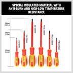 HORUSDY 6-Piece 1000v Insulated Screwdriver Set, Magnetic Tip Electrician screwdriver Set (Insulated Screwdriver Set)