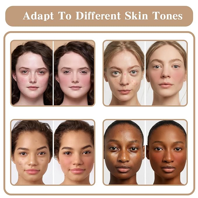 12 Colors Cream Blush Palette, Color Correcting Concealer Foundation Palette, Long Wearing Smudge Proof Blendable Matte Finish Blush Powder Highlighter and Cream Contour Palette Makeup (01)-VeraVaultWomen
