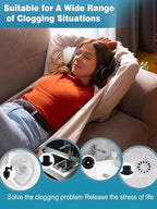 Toilet Plunger Drain Clog Remover Tool, High-Pressure Drain Snake Sink Plunger with Real-Time Barometer, Air Toilet Unclogger for Bathroom, Kitchen, Sinks and Clogged Pipe