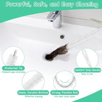 20PCS Drain Clog Remover Tool Set – 59” Drain Snake (2), 37” Snake Drain Hair Removal Tool (2), 25” Plumbing Snake (4), 24” Sink Snake (1), 18” Sink Drain Cleaner Tool (1), Straw Cleaning Brushes (10)