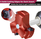 3 Blade PVC Pipe Reamer,PVC Fitting Saver Set Socket Saver for Plumbing,Tool Size:1-1/2",2",3",4 Pipes Reamers,Plastic Pipe Reamer Tool Kit for Sch.40 CPVC ABS Fitting,4 Size w/Tungsten Carbide Blade