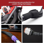 Heat Shrink Wire Loom 2:1 Shrinkable Braided Cable Sleeve 1-3/8 Inch ID-46ft Abrasion Protection Flexibility Fabric Wiring Harness Cover Sheath