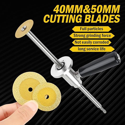 10 Pcs 40mm and 50 mm Diamond Cutting Disc Efficient Cutting Slicing Blade Enduring Slicing Wheel for Glass Marble
