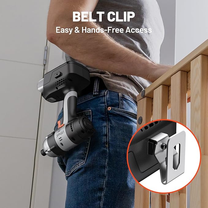 Litheli 20V Cordless Impact Driver Kit, 1593 in-lbs Max Torque, 1/4 in. Hex Power Drill/Driver Set with Battery (Charger not included)