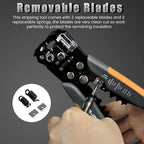 3-In-1 Multi Self Adjusting Wire Stripper/Cutter/Crimper - 8-Inch Universal Wire Stripper for Wire Stripping, Cable Cutting, Crimping Tools from 10 AWG to 24 AWG