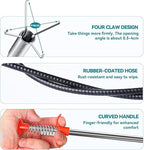 33.8 inch Drain Snake Hair Drain Clog Remover Tool - Sink Drain Cleaner for Toilet Sewer Shower Kitchen Bathroom Tub Clogged Drains Opener Cleaning Tool, Flexible Grabber Claw Pick Up Tool