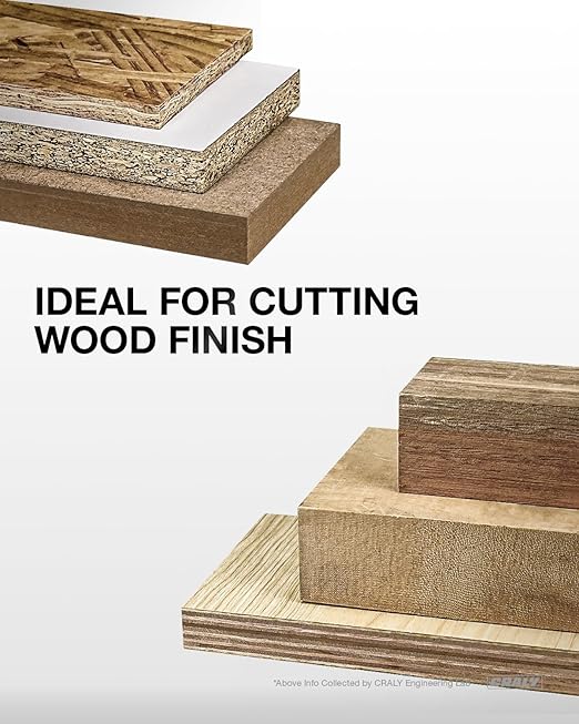 CRALY 12 Inch 40&80 Teeth General Purpose/Fine Finish Wood Cutting Circular Saw Blade, 1 Inch Arbor, for Table Saw & Miter Saw, Carbide Tipped, Thin Kerf, for Cutting Plywood, MDF, OSB, Laminated