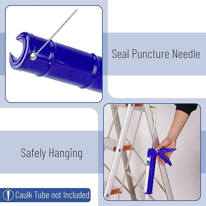 Bates- Caulking Gun, 10:1 Thrust Ratio, Deep Navy Blue, Caulking Tool Gun, Caulk Gun No Drip, Hand Caulking Guns, Silicone Gun, Caulking Gun Tool, No Drip Caulk Gun, Caulk Guns, Caulking Gun Dripless